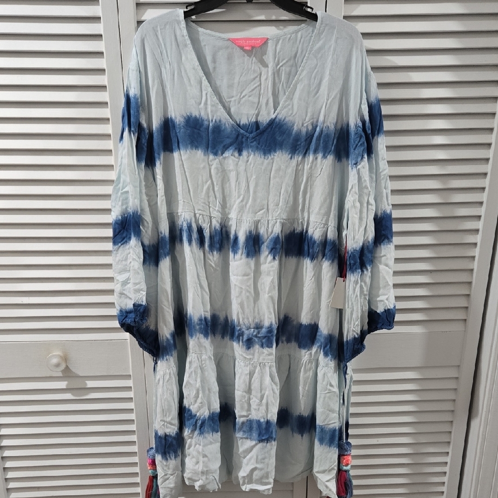 NWT Tye-dye BOHO Dress with Tassles